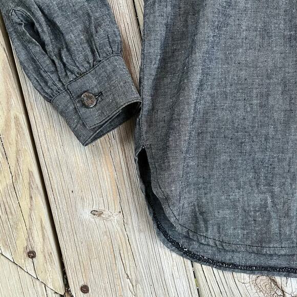IB Diffusion Women's Vintage Western Shirt Grey And Black Size 8 - Picture 4 of 9